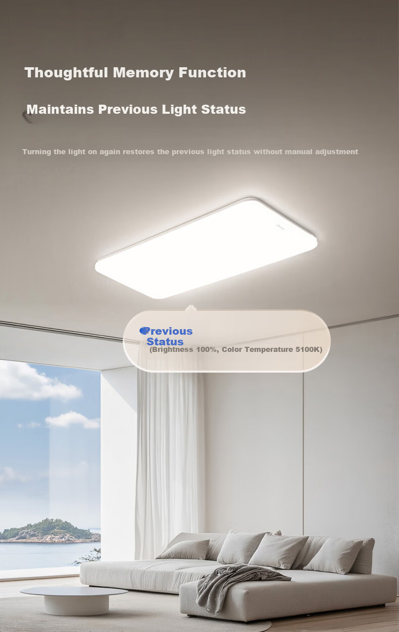 Midea LED Ceiling Light for Living Room, Dining Room, Bedroom, Children's Room, High Color Rendering Index Smart Control Round Lamp Fixture Huiyue White 60W Installation Included 16