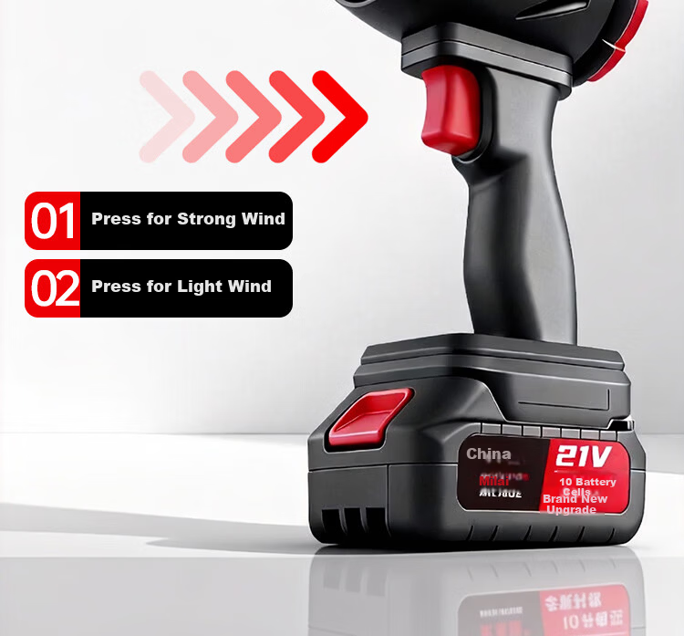 Milade [Top Model 2200G Wind Pressure] Industrial Turbo Ducted Fan Brushless Motor Powerful Blower Storm Fan 18