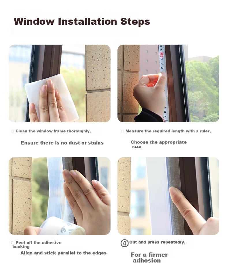 Xuanjia Mital Door and Window Gap Sealing Strip Glass Door Gap Windproof Soundproof Waterproof Adhesive Strip 15