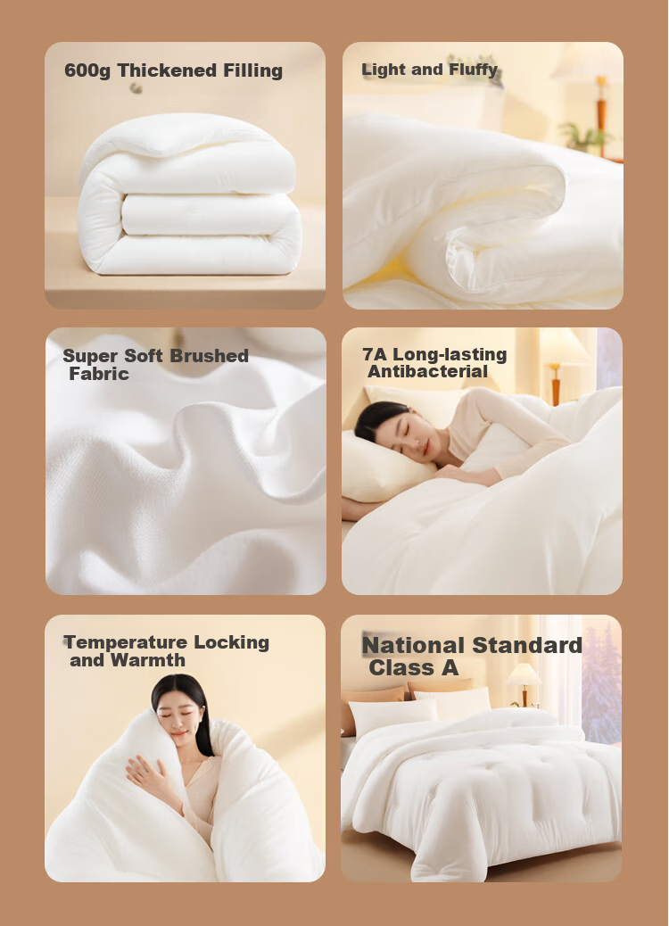 JD Jingzao Extra Thick Winter Quilt Thickened Warm Winter Comforter Core Home Use Brushed Antibacterial Class A 7.5 Jin 2x2.3m 3