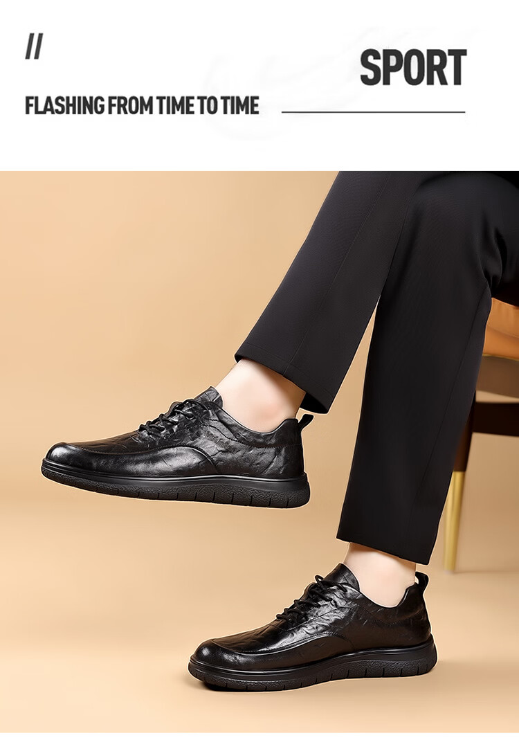 Mulinsen First Layer Cowhide Men's Shoes New British Style Genuine Leather Business Casual Commuter Derby Shoes 10