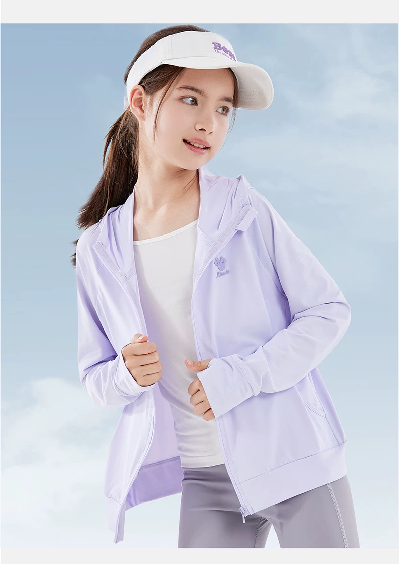 Disney Girls' Summer Sun Protection Jacket Lightweight UV Protection Skin Jacket Big Kids Ice Silk Coat 110002 White 170 8