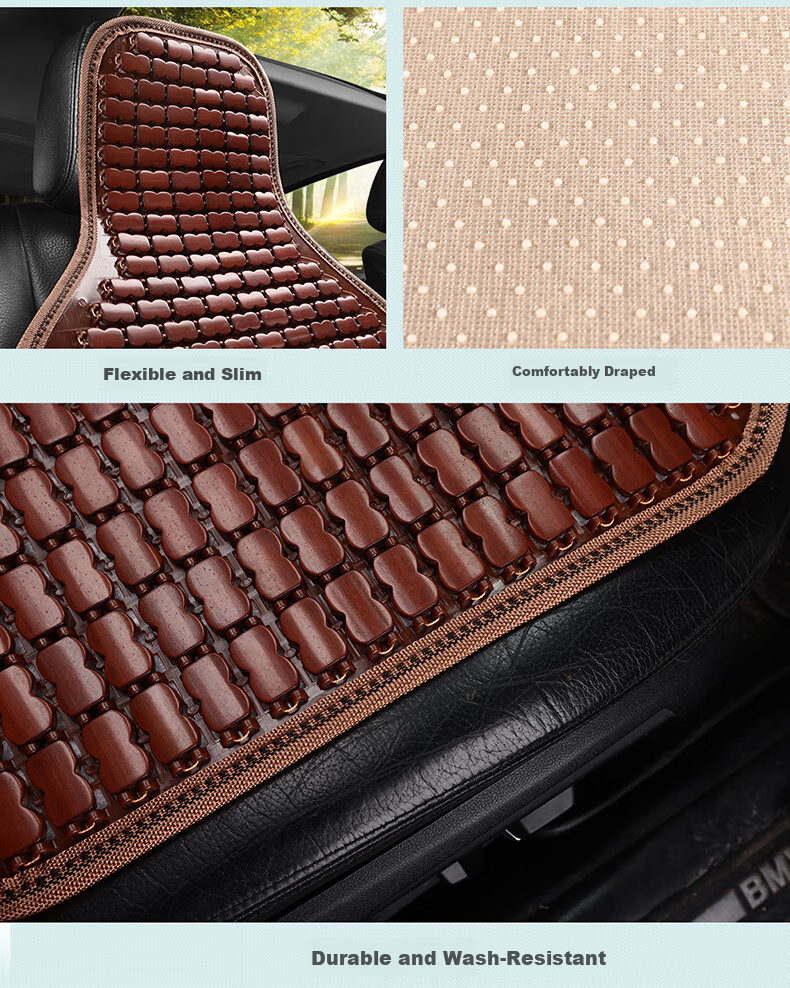 GREAT LIFE Car Seat Cushion Summer Cooling Bamboo Mat Truck Seat Pad Bamboo Cooling Seat Car Ice Silk Ventilated Breathable Summer Mat 8