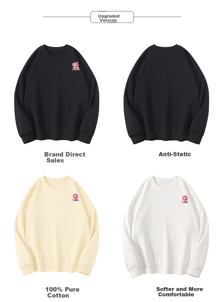 Jeanswest Women's Sweatshirt, Spring And Summer Style, Printed Round Neck Pullover, Casual Trendy Knit, Loose-Fitting Versatile Top, Apricot Color, 2XL 3