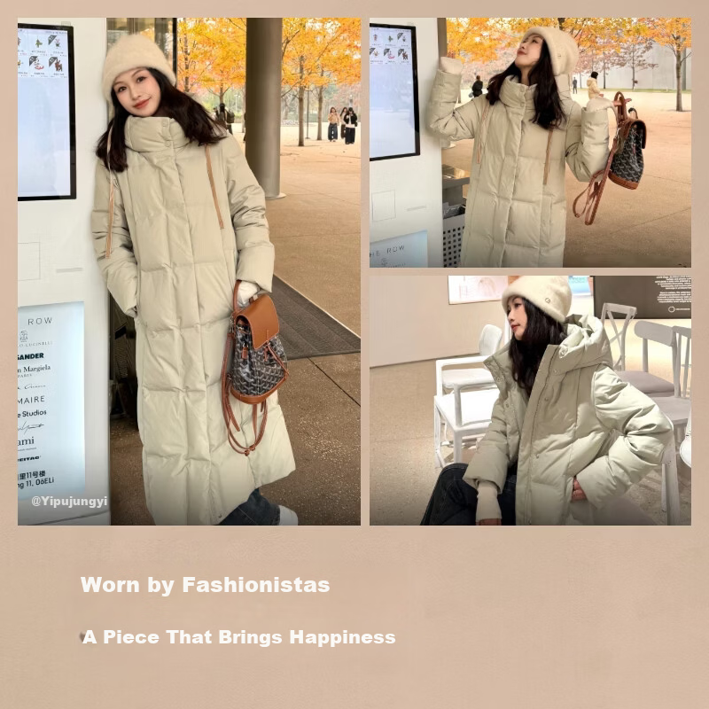 BOSIDENG Women's Winter Goose Down Long Hooded Business Warm Coat Hot Sale