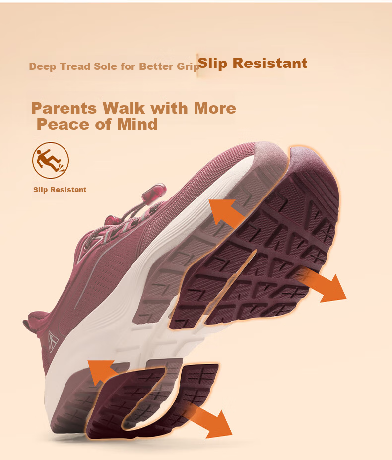 Zulijian Elderly Women's Shoes Spring Autumn 2026 New Walking Shoes Non-Slip Mom Shoes Lightweight Sports Casual Shoes Senior Gift 11