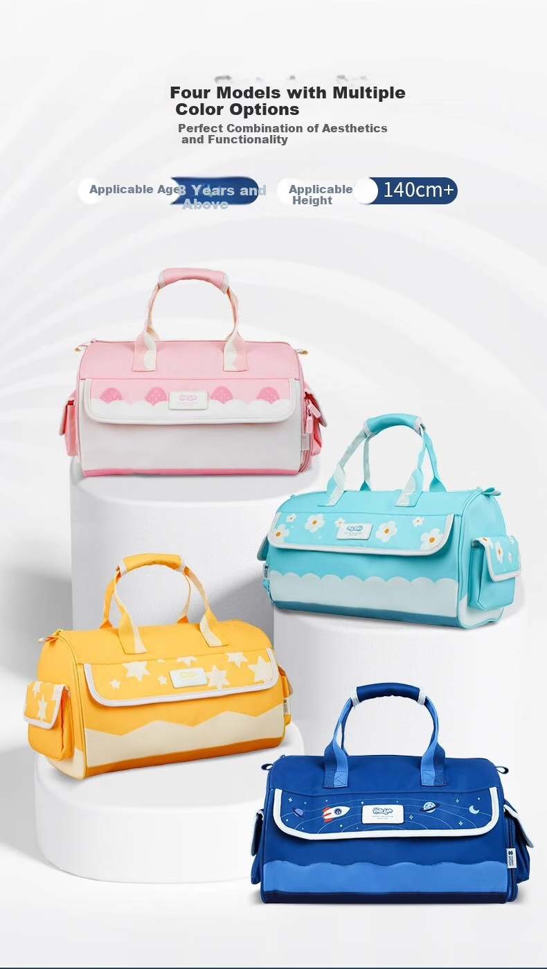 Zoy Zoii Kids Sports Bag Large Capacity Travel Luggage Bag Boys Girls Outdoor Crossbody Storage Handbag Multi-Compartment 14