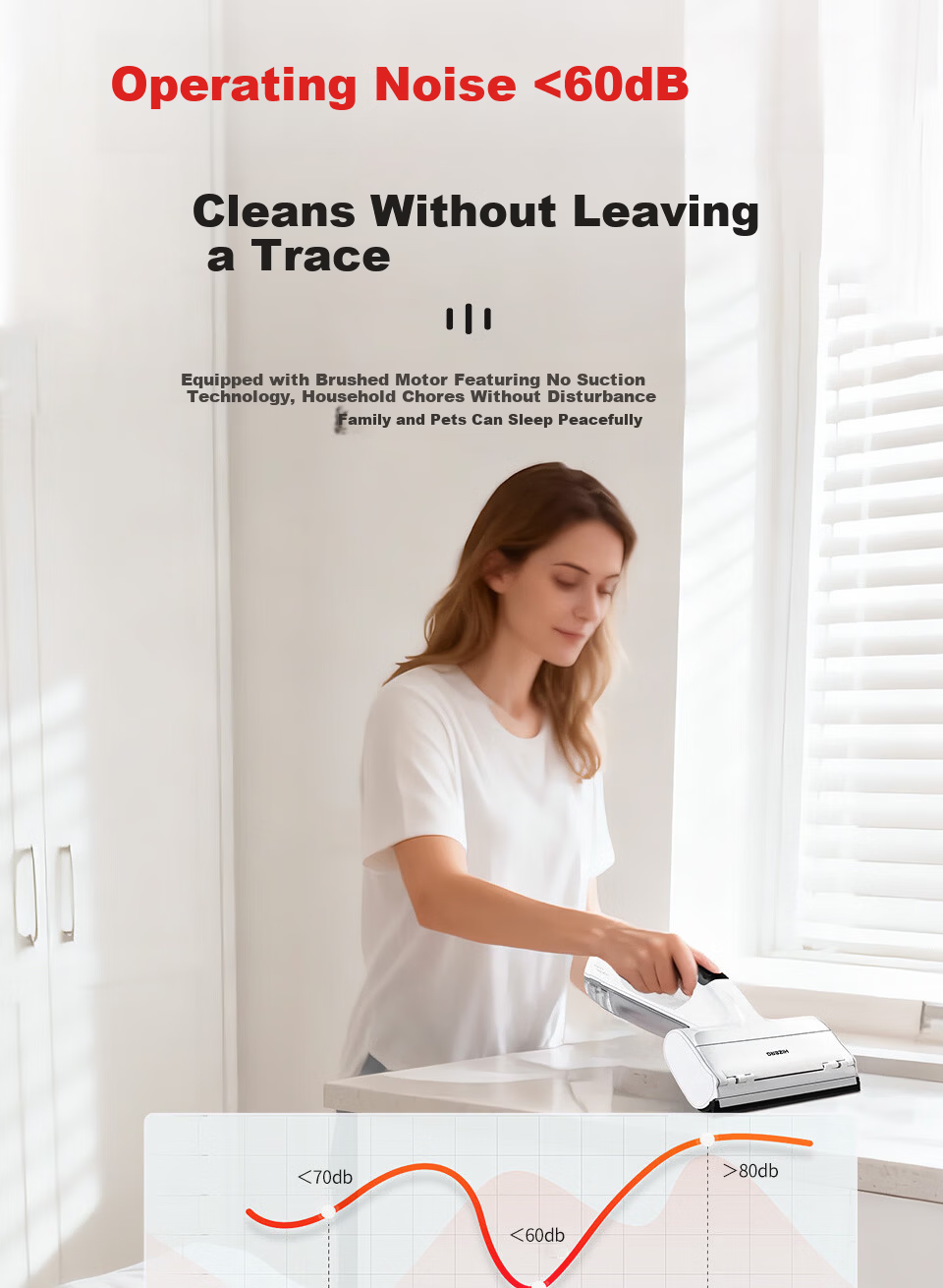 HIZERO H100 Handheld Electronic Cleaning Cloth Machine Multi-Functional Cleaner Automatic Washing Zero Suction Dust-Free Silent Home Window Cleaning Machine 8