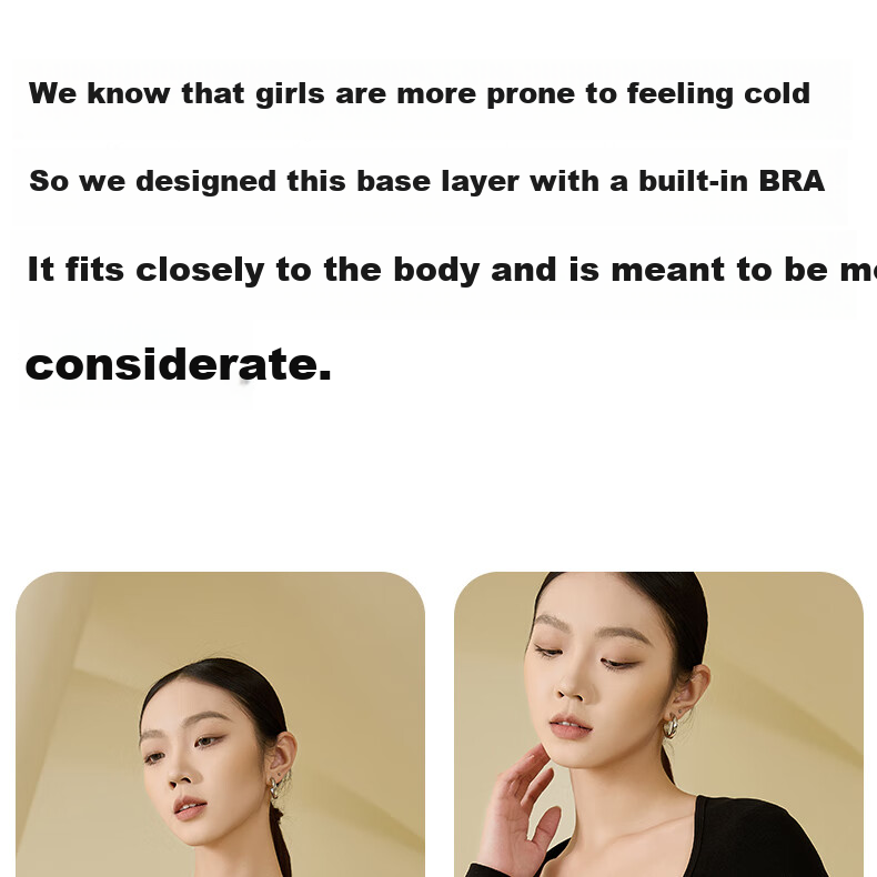 Urban Beauty Women's Autumn Winter Thermal Underwear Skin-friendly Slim Fit Square Neck Top Autumn Shirt Base Layer 24
