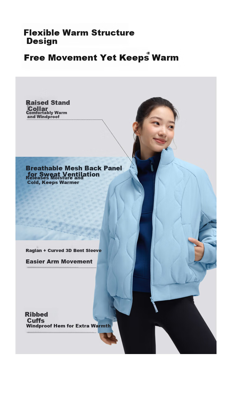 Beneunder Women's Fleece Jacket Warm Mid-Weight Machine Washable Outdoor Cotton Coat CL004 Down-Like 13