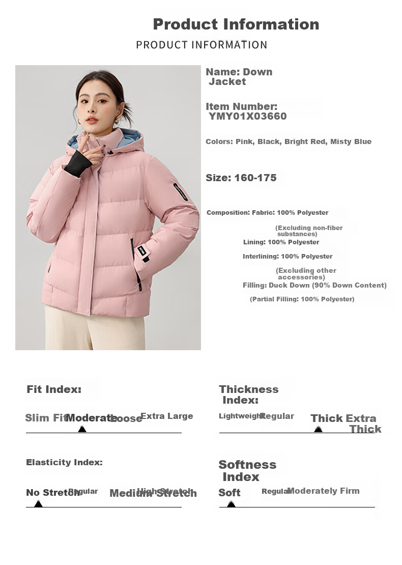 Yalu Women's Down Jacket 2025 New Winter Red Short Hooded National Standard Duck Down Fashion Thick Warm Coat Female 5