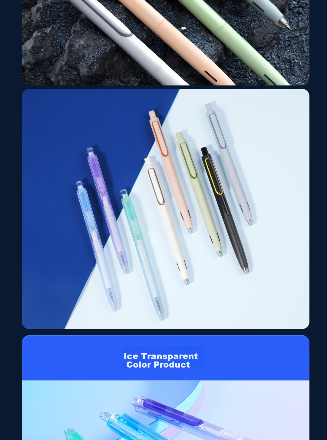 Dianshi Time Capsule Retractable Gel Pen High-Value Quick-Dry Bullet Tip 0.5mm Black Pen Student Homework Exam Signature Pen Back to School Season 0154 [6-Pack] 16