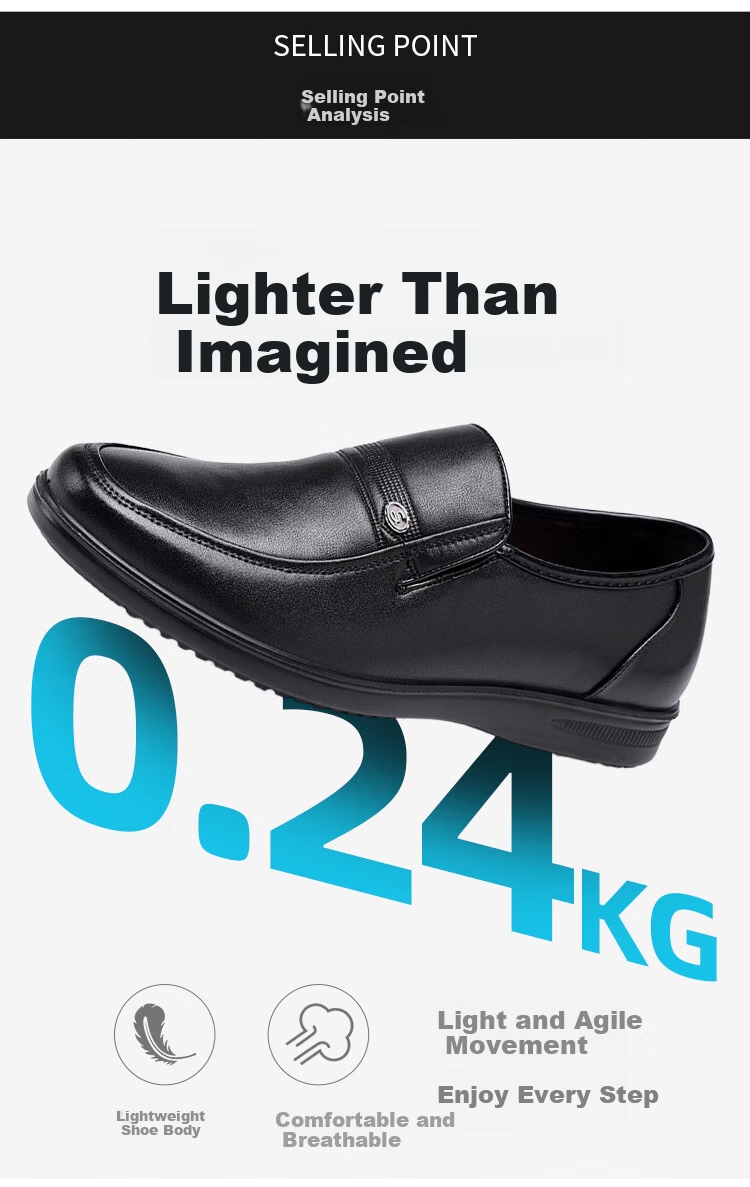 Hengyuanxiang Men's Slip-On Business Casual Breathable Driving Loafers XB406035 Black 40 6