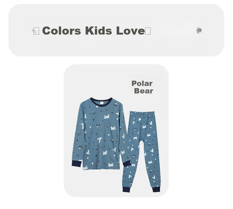 Hodohome Kids Girls Cotton Antibacterial Thin Thermal Underwear Set 7A Round Neck Printed Warm Pajamas 108 150 6