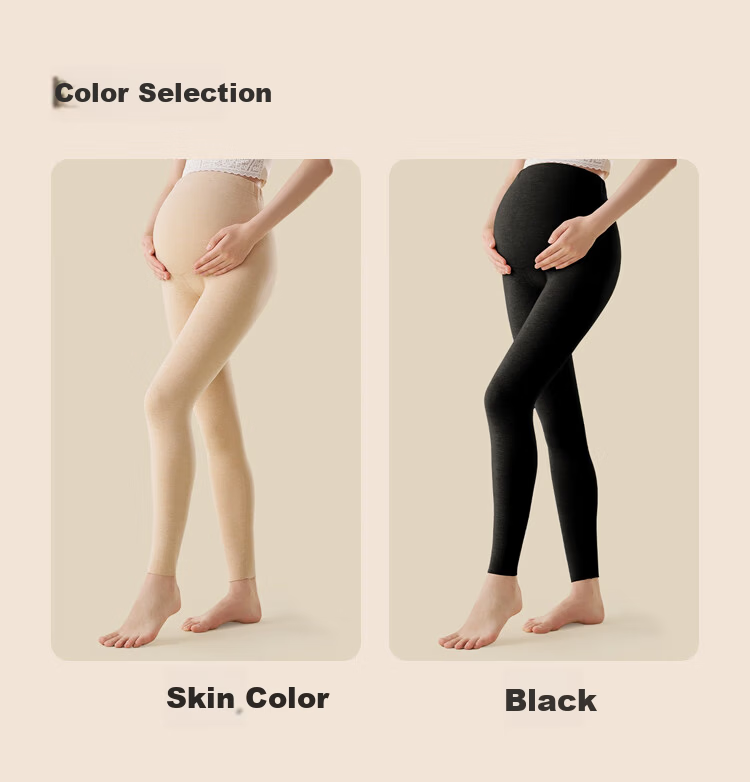 Urban Beauty High-Waist Maternity Thermal Pants with Cashmere and Silk, Tummy Control, German Velvet Heat Retention, Women's Thermal Pants Black XL 19