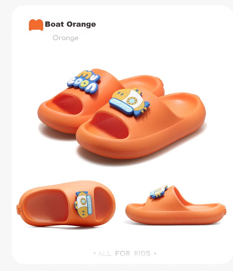 Mutong Kids Summer Slippers Boys Girls Cartoon Bathroom Indoor Soft Sole Lightweight Trendy Slippers Police Car Blue Size 26 220 19