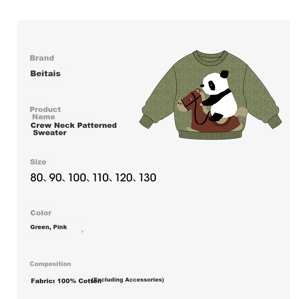 Betis Kids Sweater Knitwear Boys Girls Pure Cotton Warm Cartoon Fun New Spring Autumn Baby Top 27