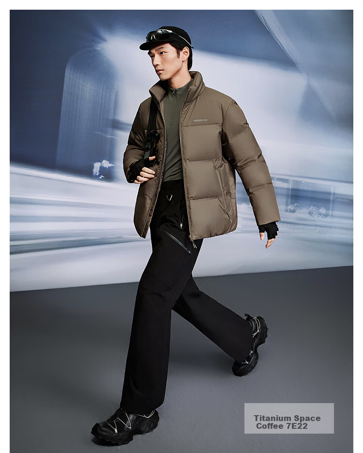 Bosideng Off-Season Winter Men's Loose Short Thickened Stand Collar Casual Down Jacket 12