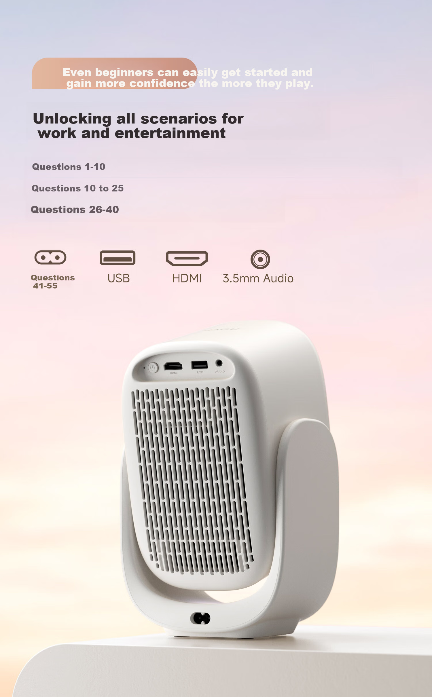 Haqu Q1 Pro High Brightness Edition Projector Home Use True 1080P HD Portable Smart Bedroom Cinema PTZ Projector Jimei Included Model 25