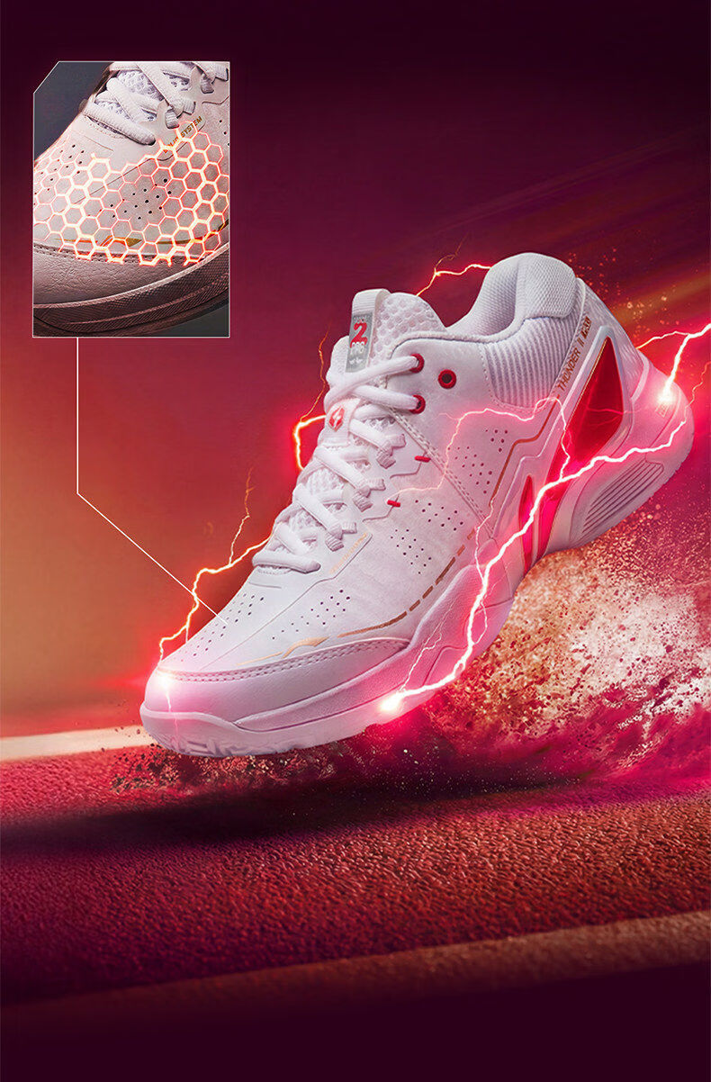 LI-NING Thunder 2 PRO Badminton Shoes Professional Lightweight Stable Rebound Durable Non-Slip Cushioning Men's Sports Shoes 7