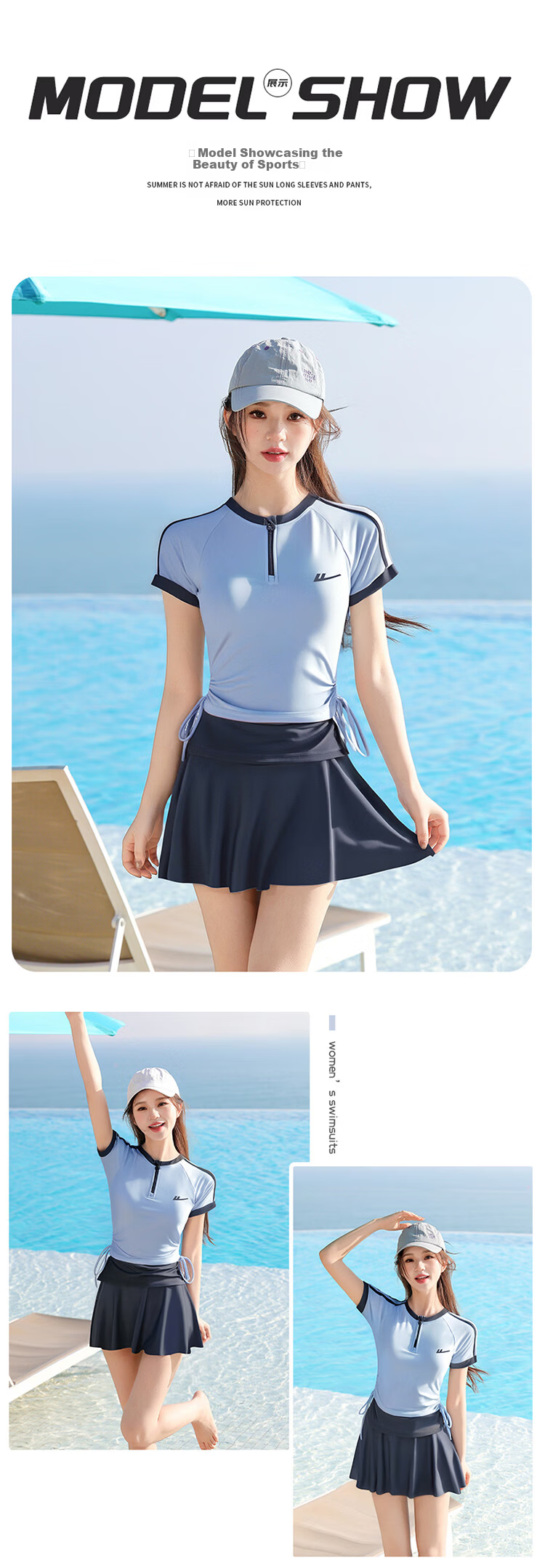 Huili Women's Swimsuit, High-End Popular One-Piece Boyleg Swimwear, Specially Designed for Swimming Pools, Tummy Control, Slimming, Hot Springs, Swimwear 15178 L 16