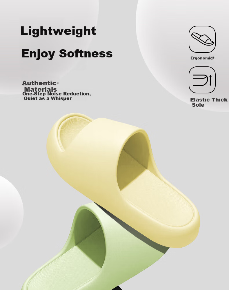 FOOTOPPO EVA Minimalist Summer Slippers for Men and Women Non-Slip Home Bathroom Sandals Comfortable Soft Sole Slippers 1