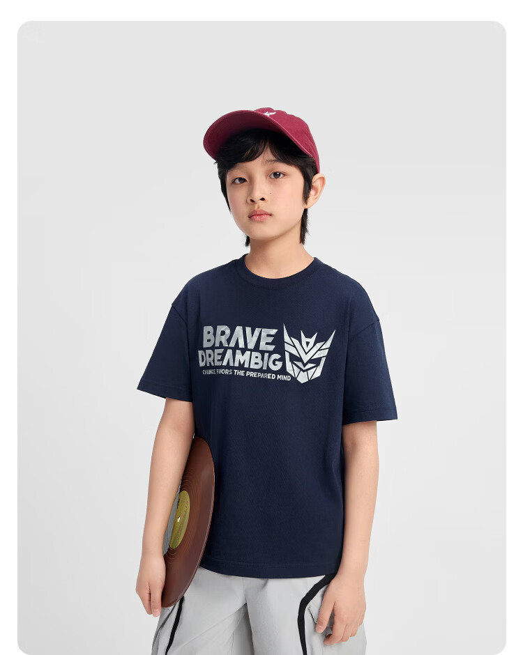 BALABALA Boys' Short-Sleeve T-Shirt, Children's Quick-Dry Clothing, Baby 2026 Summer New Kids' Wear, Parent-Child Undershirt, Pure Cotton Youth Top 6