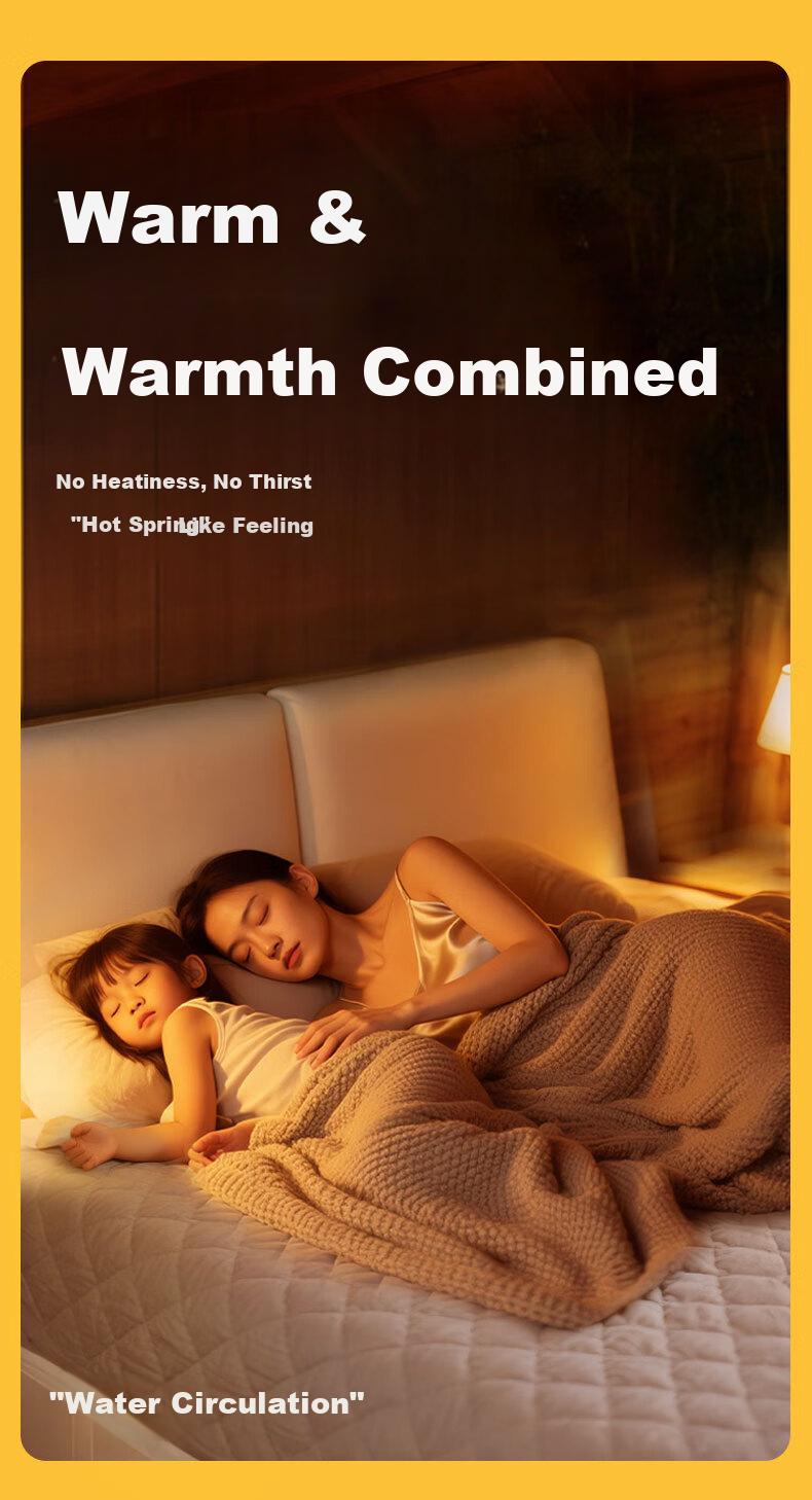 Royalstar Water Heating Electric Blanket Water Circulation Anti-Mite Dehumidification Home Smart Timer Temperature Control Single 1.2*1.8m 15