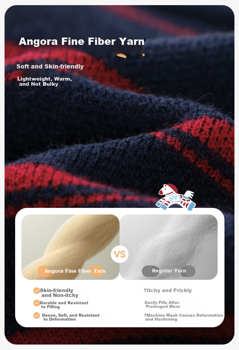 Ciciibear Boys' Thickened Anti-Static Pilling Sweater Cardigan Autumn Winter Striped Jacket for Babies and Girls 3