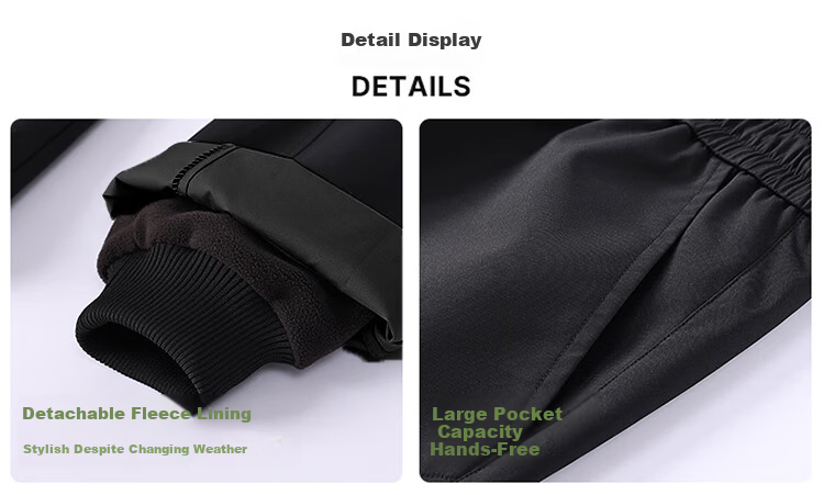 LangSha Climbing Diary Snow Country Ski Pants 3-in-1 Detachable Softshell Waterproof Women's Mountaineering Warm Cold-Resistant Pants 10