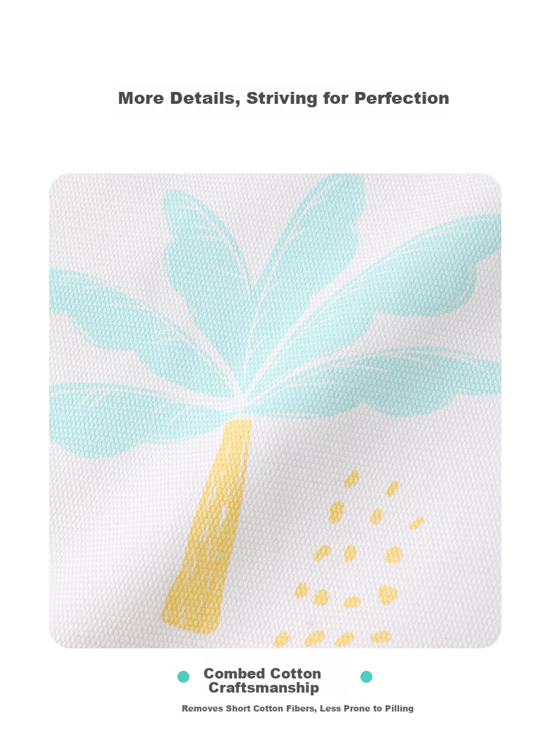 PurCotton Baby Printed Antibacterial Cooling Mat Summer Breathable Sweat-Absorbent Cotton Children's Mattress 65×120cm Starry Sea Dream 10