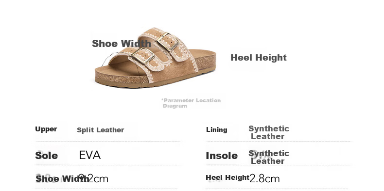 Hotwind Women's Birkenstock Style Summer New Flat Casual Outdoor Lightweight Cork Sandals 10