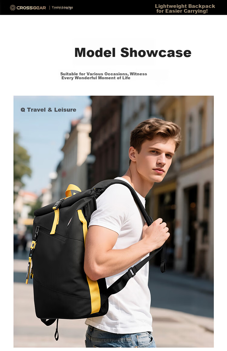 CROSSGEAR Cross Medal Weight Loss Master Business Backpack for Men 16-inch Laptop Bag Large Capacity Student School Travel Bag 22