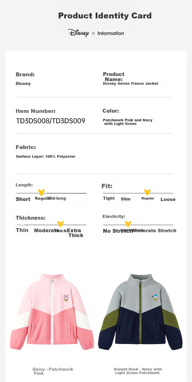 Disney Kids Autumn Winter Jacket Fashion Stand Collar Fleece Top Stylish Baby Clothes TD3DS009 Navy Blue 120 6