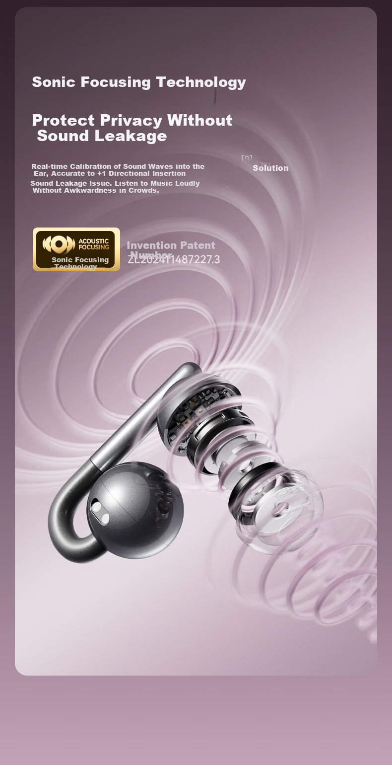 SANAG Sena F60 Bluetooth Earphones Clip-On Wireless Open-Ear Sports Noise-Cancelling Ear-Hook for Apple iPhone Pearl White 9
