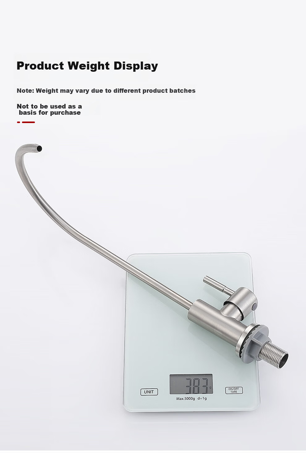 CVBAB Direct Drinking Kitchen Faucet Single Cold Tap 304 Stainless Steel Purifier Faucet 1/4" and 1/2" Connector CV1285 13