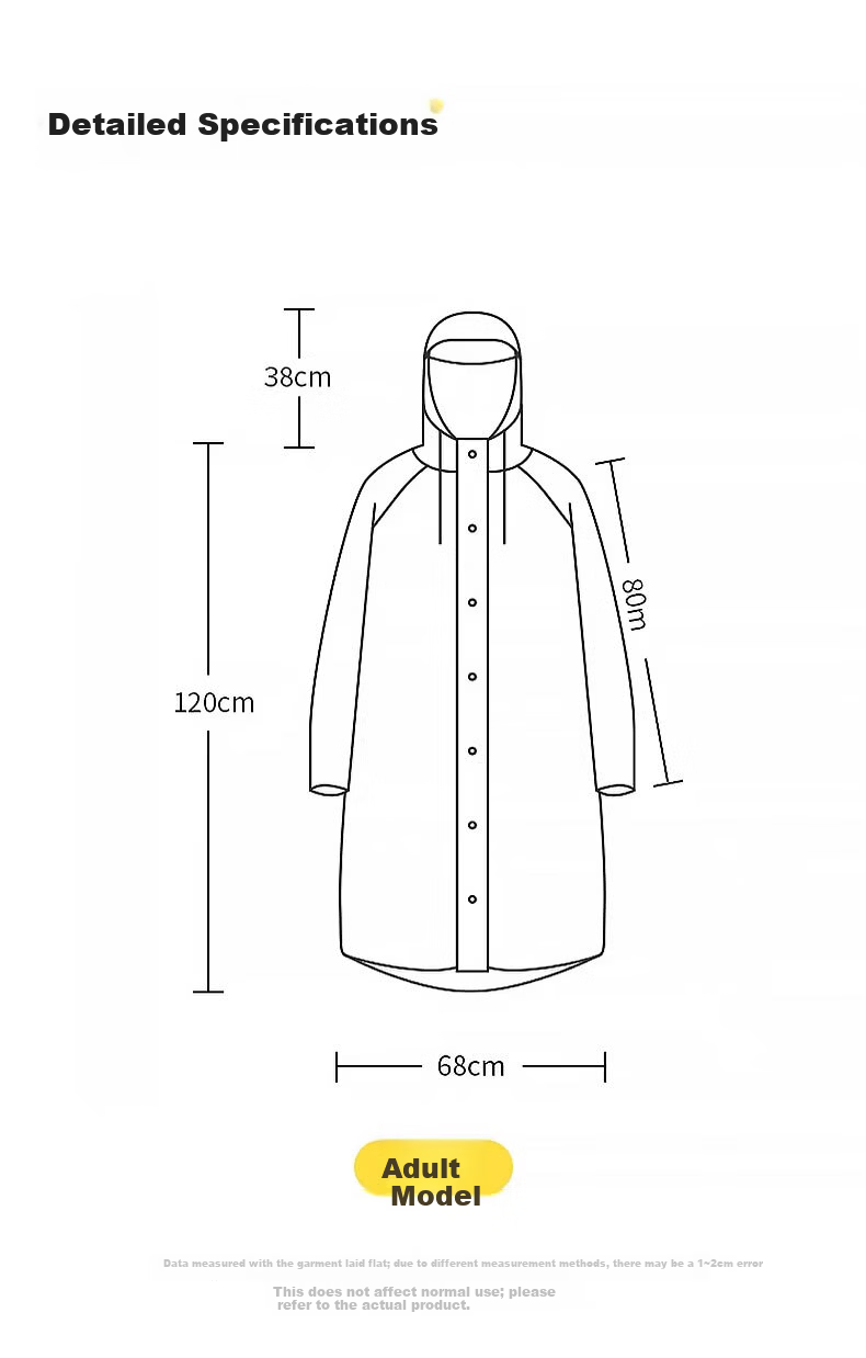 Silayi Disposable Raincoat Thickened Anti-Storm Outdoor Mountaineering Hiking Portable Raincoat with Hood Brim 6