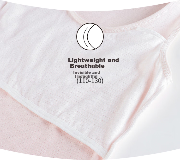 THREEGUN Children's Clothing, Class A Antibacterial Breathable Mesh Undershirt for Girls, 99331A0, Pink And Blue, Size 140 6
