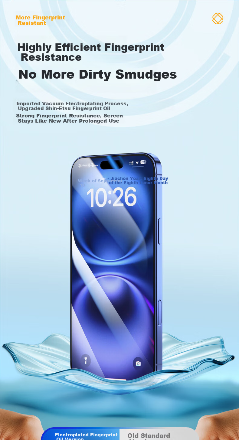 Langke [2-Pack] Privacy Tempered Glass Screen Protector for iPhone 16/15, Anti-Peeping, Anti-Scratch, Full Coverage, HD Ultra-Thin Privacy Protection Film 5