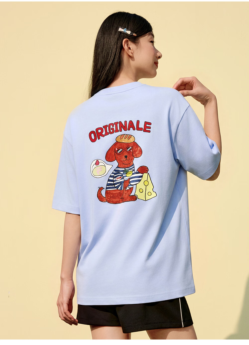 FILA Official Couple's Knitted Short Sleeve Shirt 2026 Summer Fashion Casual Unisex Loose Cat Embroidery T-Shirt 46