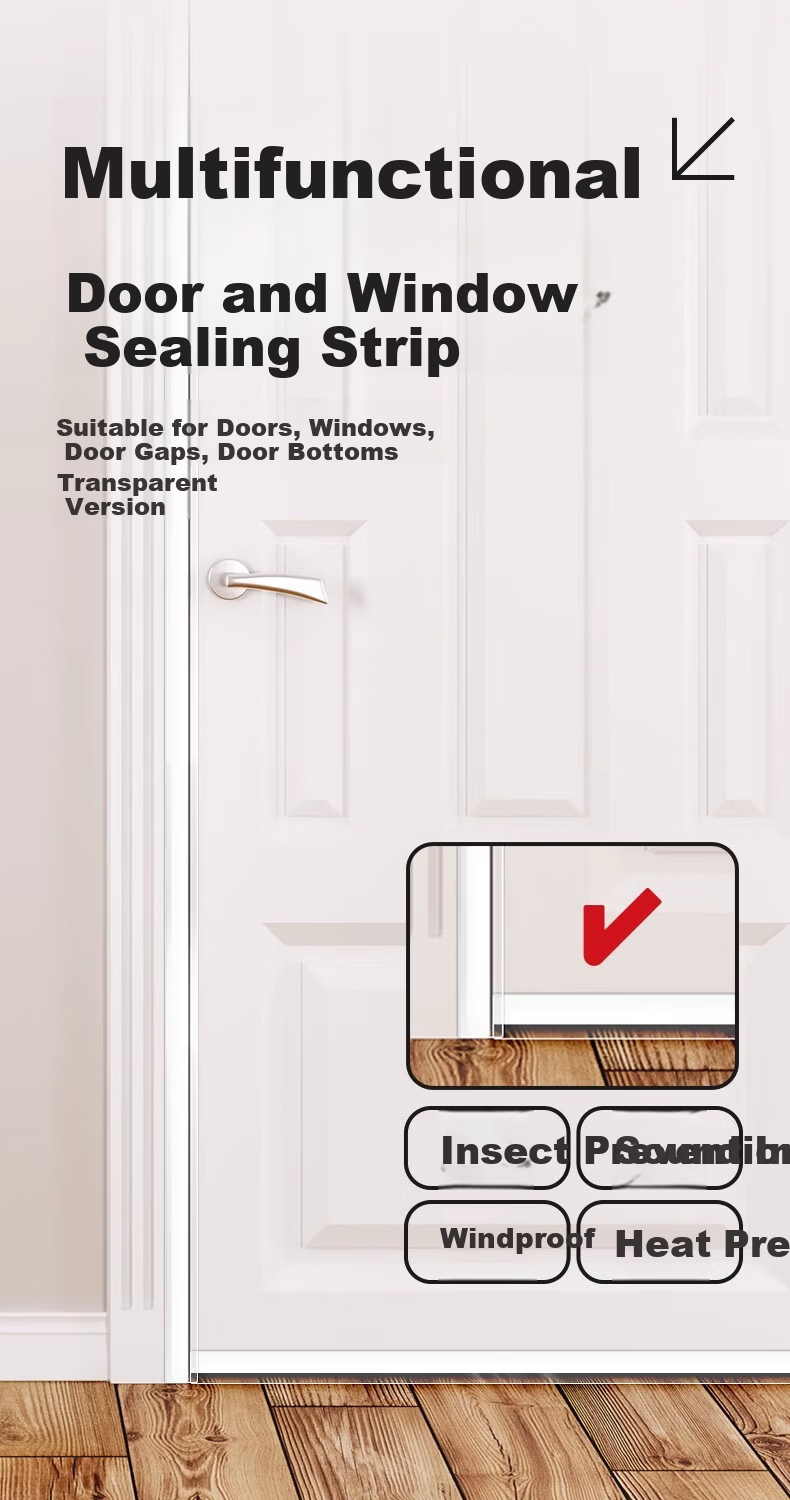 Xuanjia Mital Door and Window Gap Sealing Strip Glass Door Gap Windproof Soundproof Waterproof Adhesive Strip 1