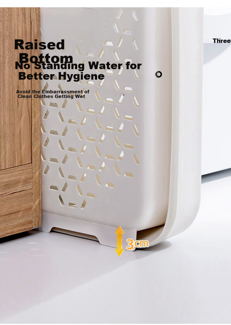 JEKO&JEKO Foldable Laundry Hamper, Bathroom Organizer Basket, Storage Container, Toy Storage Bin, Large Capacity Laundry Basket 2