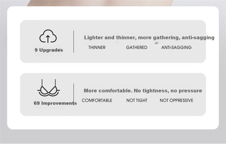 EMXEE Nursing Bra for Pregnant Women, Push-Up, Anti-Sagging, Seamless Brassiere, Summer Thin Style, Peach Pink, XL Cover 7