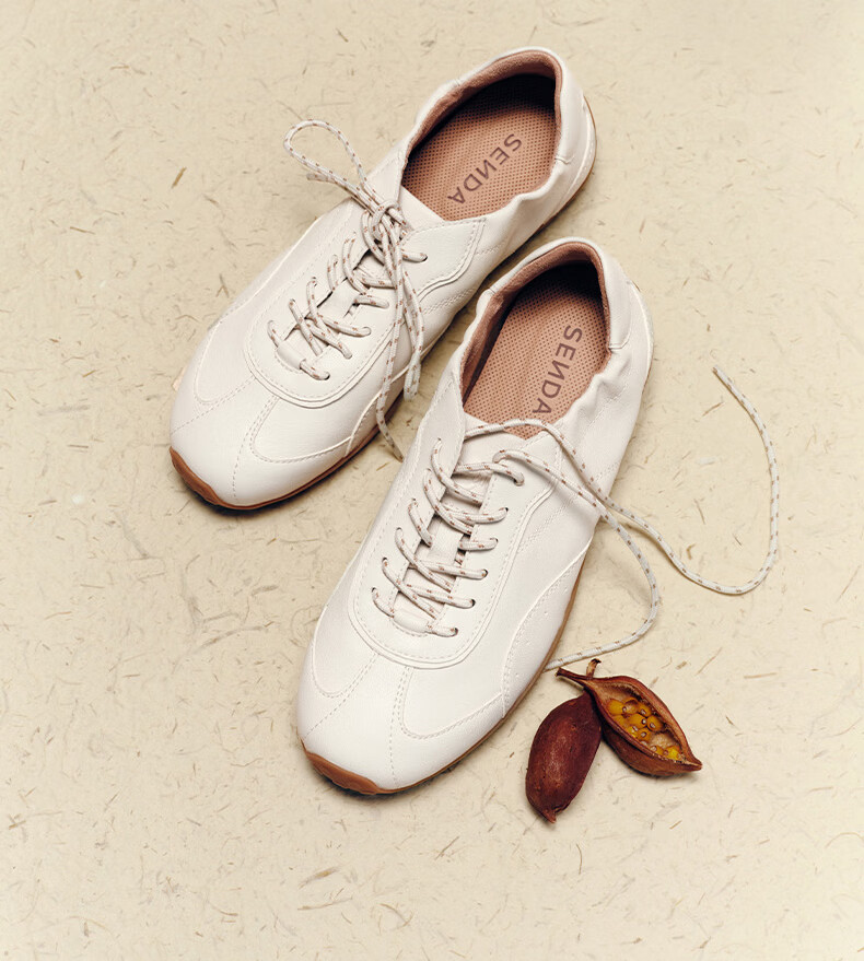 Senda Qixi Gift Xu Ruohan Same Style Sheepskin Casual Sneakers Women 4XV21BM6 Beige Size 34 16