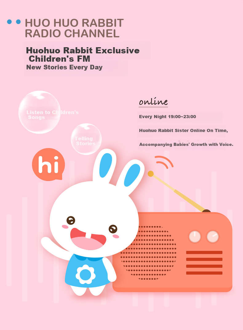 Huohuo Rabbit Early Education Machine 0-3 Years Story Player Infant Toddler Baby Learning Device Boys Girls Toy Children's Day Gift 9