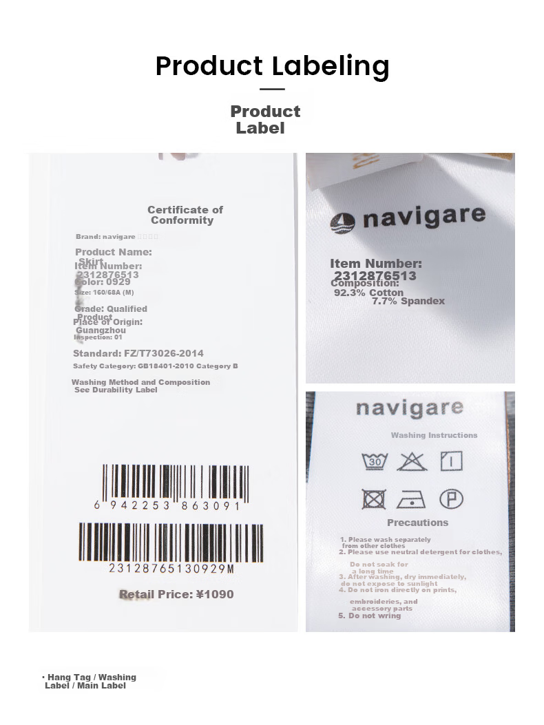 Navigare Italy Small Sailboat 26 New Casual Women's Half Skirt with Back Slit Commuter Versatile Long Skirt 2312876513 34