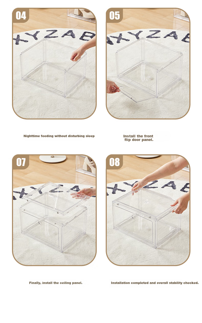 Jiekou Foldable Shoe Box Storage Rack, No Installation Required, Dust-Proof And Moisture-Proof, Simple Organizer for Entryway, 2 Columns with 16 Compartments 18
