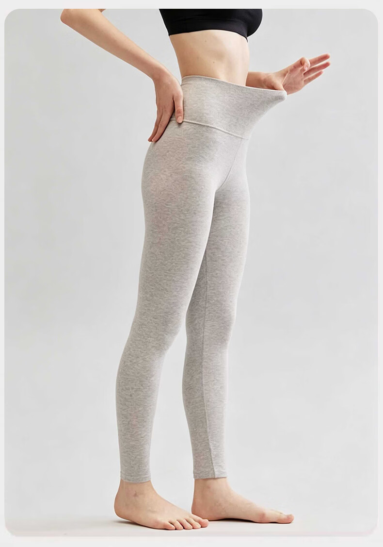 Ziyu Style High-Waist Pure Cotton Thermal Pants 7A Antibacterial 26 New Women's Slim Fit Warm Leggings Autumn Winter Full Cotton 12