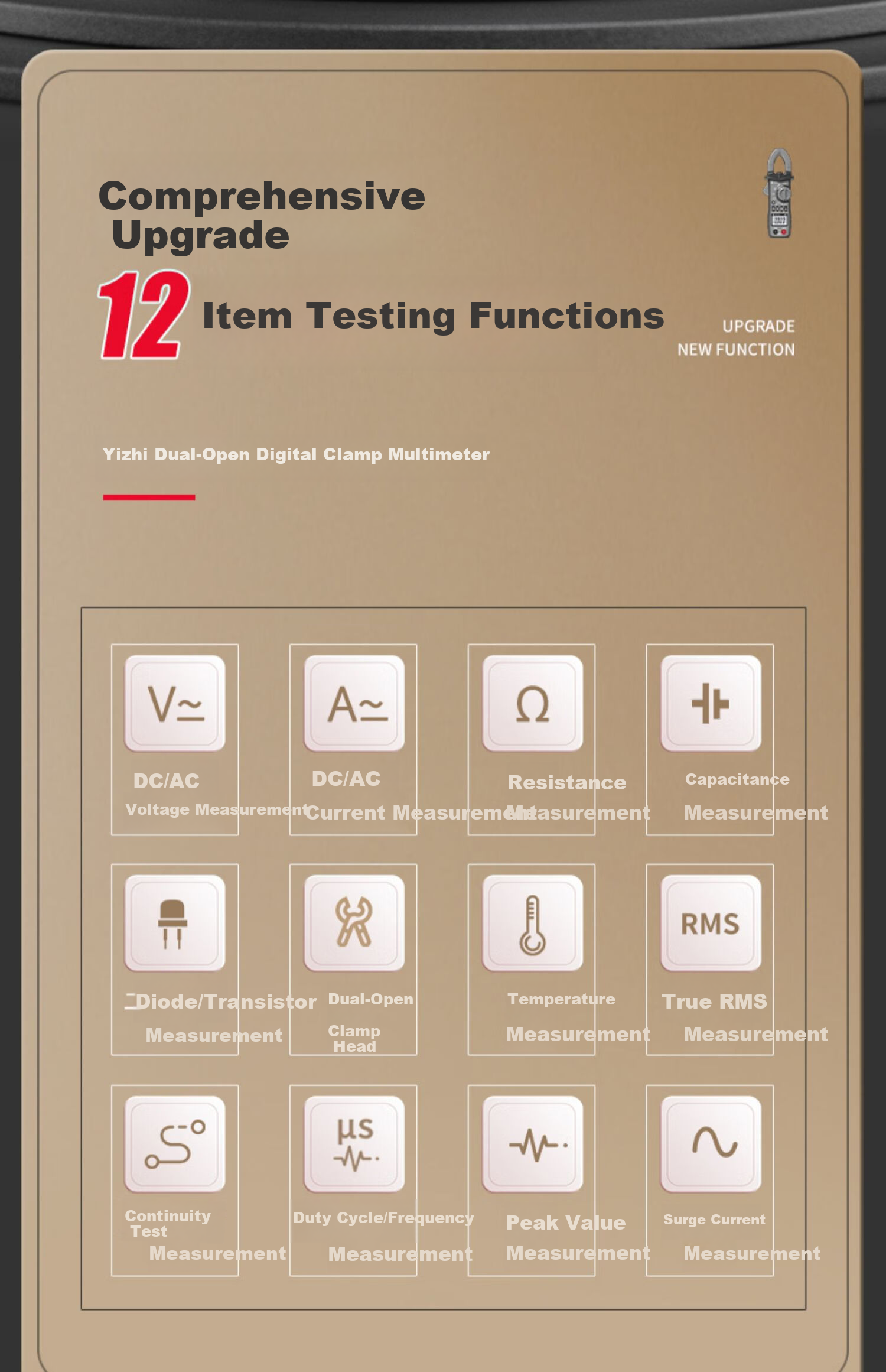 Yizhil S369 Digital Clamp Meter Clamp Multimeter High Precision DC Clamp Ammeter Smart Universal Current Meter 2