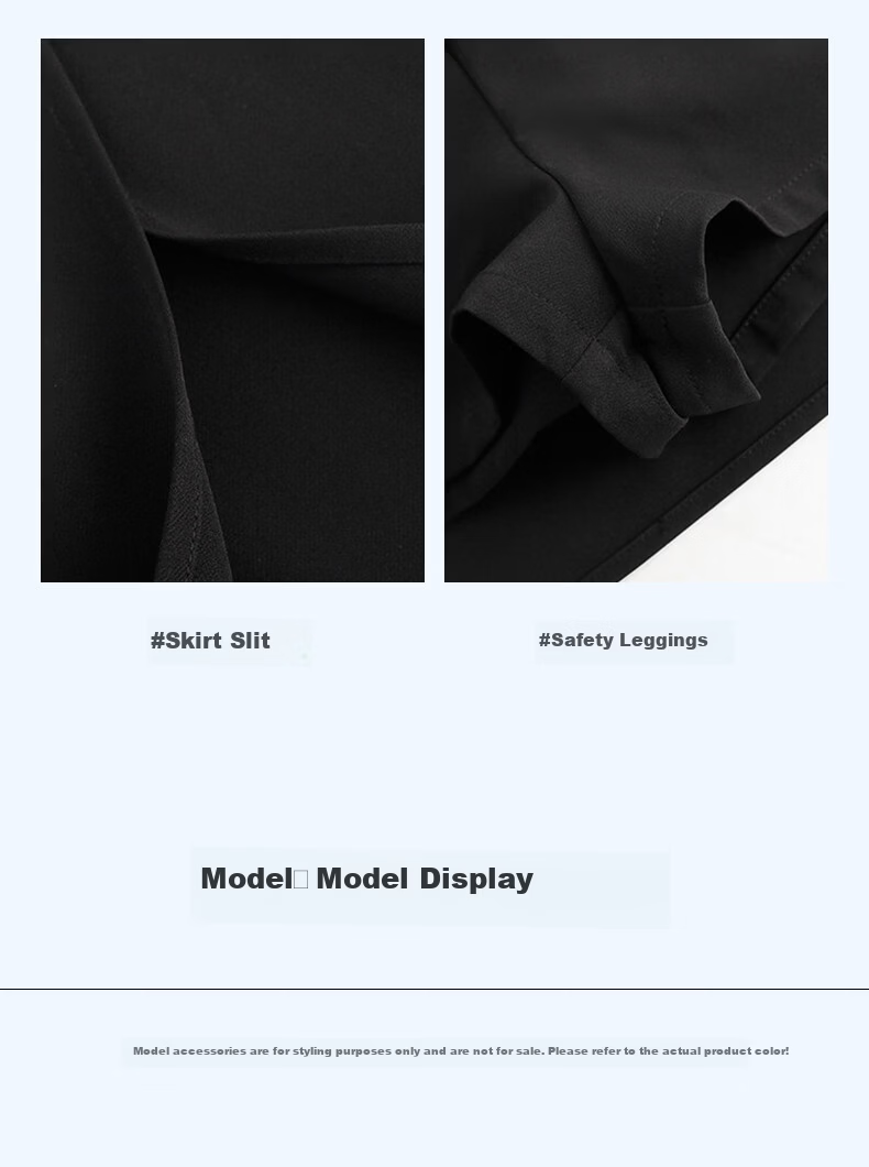 Langsha A-Line High-Waist Slim Fit Hip Skirt Women's Spring Summer 2026 Sexy Split Suit Short Skirt 13